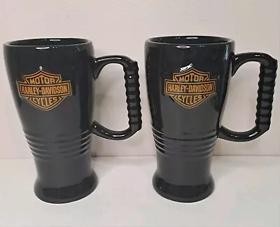 Buy Harley Davidson Black Orange Shield Coffee Mug Pair Encore Group 7  • 26.08£