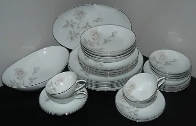 Buy 30 Piece Set Of Noritake China Dinnerware Set Melrose 6002 Pattern Service For 4 • 105£