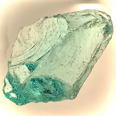Buy Glass Rock Beautiful 💎 Object Slag Aqua Blue Mineral Ornament • 14£