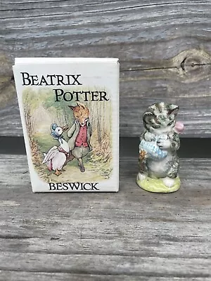 Buy Vintage Beswick Beatrix Potter Miss. Moppet Figurine 1954 England RARE With Box • 46.55£