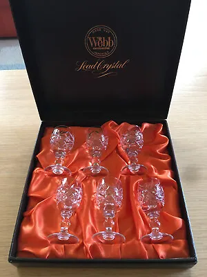Buy Vintage Hand Cut Webb Continental Lead Crystal Liqueur/Aperitif Glasses • 25£