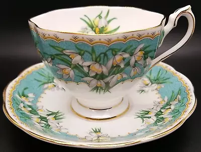 Buy Vintage Fine Bone China Princess Anne Marilyn Tea Cup & Saucer Snowdrop Flower • 22.38£