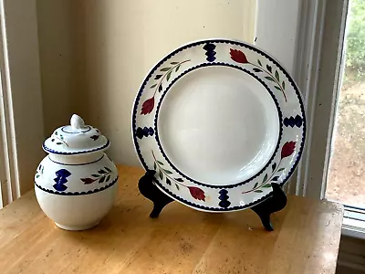 Buy Adams Lancaster Salad Plate And Sugar With Lid • 11.18£