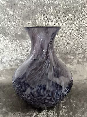 Buy Vintage Caithness Purple Swirl Pattern Small Vase, Excellent Condition • 14.99£