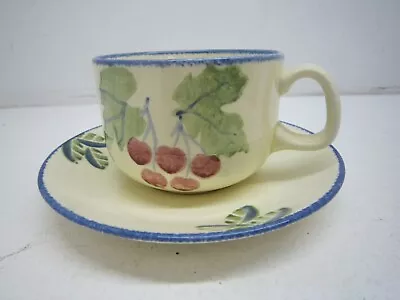 Buy Poole Pottery Large Hand Painted Cherry Large Tea Cup & Saucer Tea For One • 8.50£