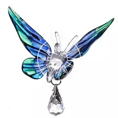 Buy Handmade Fantasy Glass Butterfly Suncatcher Boxed Gift - Peacock  • 14.95£
