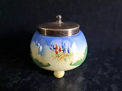 Buy Vintage Lancaster Pottery Lidded (ENPS) Sugar Bowl Bun Feet Garden Floral Design • 9.99£