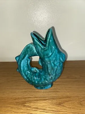 Buy VINTAGE Anglia Pottery Turquoise  Fish AP 134 Very Good Condition • 8£