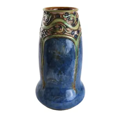 Buy Royal Doulton Vase Art Nouveau Ethel Beard Stoneware Tube Lined • 135£