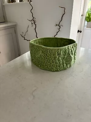 Buy Vintage Ceramic Flower Planter Vase Green Poss Sylvac • 13.50£