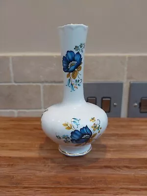 Buy Vintage Lysander Fine Bone China Bud Vase Cornflower Pattern Made In England  • 7.99£