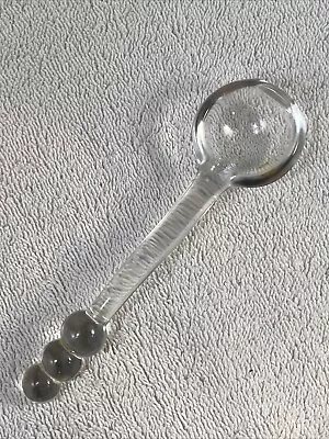 Buy Glass Candlewick Spoon 6”, Beaded Handle Dipper Condiment Mayonnaise Vintage • 9.32£