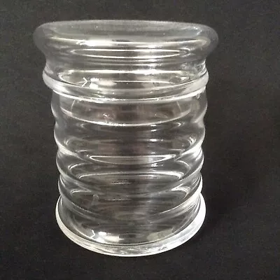 Buy Scarce Royal Brierley Wavy Studio 80’s Range Rio Pattern Clear Glass Vanity Pot • 5£