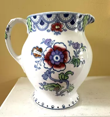 Buy Antique JUG/PITCHER England MALING Newcastle-on-Tyne Handpainted Blue White Rare • 46.55£