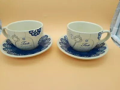 Buy 2 Price & Kensington Fine Stoneware Blue Daze Floral Pattern Cups & Saucers. • 8£