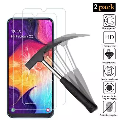 Buy Premium HD 9H Tempered Glass Screen Guard For Samsung Galaxy Phones (Pack Of 2) • 3.45£