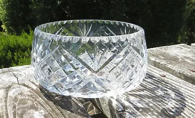 Buy Vintage Large Heavy (nearly 2kg) Thick Crystal Cut Glass Trifle/Fruit/Salad Bowl • 19.99£