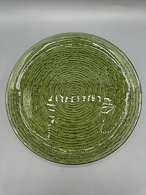 Buy VTG Anchor Hocking 10  Soreno Dinner Plate Avocado Green Glass Bark Pattern • 9.31£