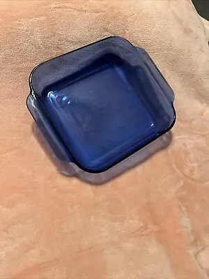 Buy Vintage Pyrex #222-r Cobalt Blue Square Casserole Dish 8  Bowl • 15.83£