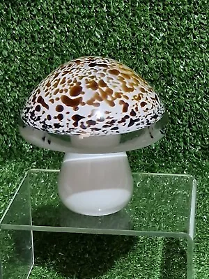 Buy Wedgwood Mushroom Paperweight Brown Speckled Glass 1970s Vintage 10cm VGC • 14.99£