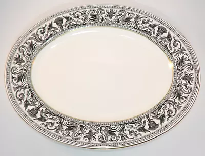 Buy Wedgwood 17  Florentine Black Dragons Oval Serving Platter 1st W4312 VGUC • 39.99£