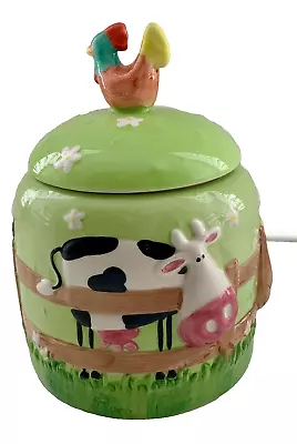 Buy Vintage Funky Farmyard Animal Cookie Jar Kitchenware Pig Sheep Cow Chicken Vgc • 24.95£