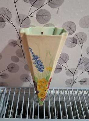 Buy Art Deco Radford Pottery Floral Wall Posy Pocket Hand Painted  • 5£