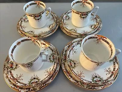 Buy Vintage Sutherland Art China Trio Cup, Saucer And Side Plate Sets X 4 • 21£