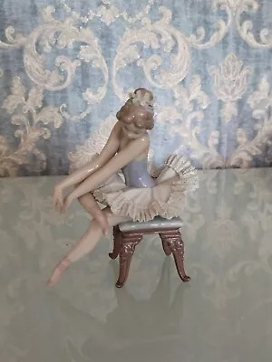 Buy Lladro Ballerina Figurine 'Opening Night' 5498 Lace Porcelain Collectable  • 220£