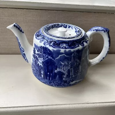 Buy Vintage Antique George Jones & Sons Abbey 1790 Blue & White Teapot Tea Pot & Lid • 35£