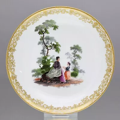 Buy Meissen Circa 1750: Lower Bowl With Cotton Ball Painting, Gold Border, Plates, Bowls • 206.55£