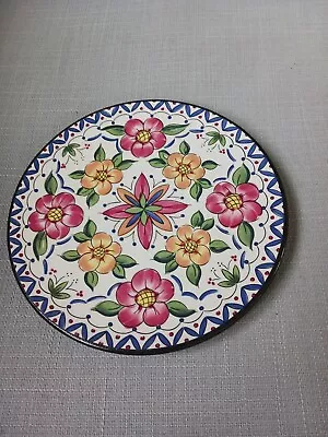 Buy Vintage Handmade Spanish Decorative Floral Plate • 5.99£