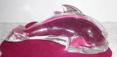Buy Vintage Hadeland Of Norway Crystal Glass Large Whale Figurine-signed & Sticker • 29.81£
