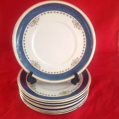 Buy VINTAGE LOSOL WARE BLUE & WHITE CHINA C1930/40 8 SALAD PLATES • 16£