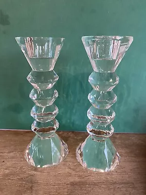 Buy Gorgeous Pair Cut Glass Candle Holders • 29£