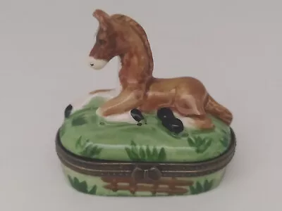 Buy Odd Box Ceramic Horse/foal  Trinket/pill Box • 4.99£