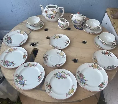 Buy 1930’s Hand Painted Floral Childrens China Tea Set Foreign • 29.99£