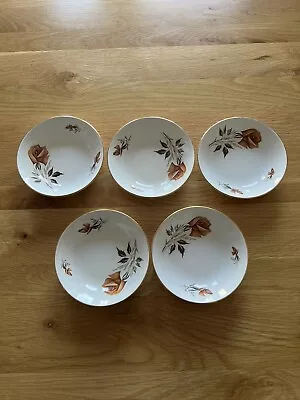 Buy Swinnertons Staffordshire Vintage 13cm Tan Rose Dessert/Bread/Side Plates X5 • 5£