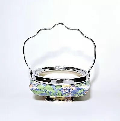 Buy Vintage Royal Winton Chintz Design Sugar Bowl With Chrome Plate Handle C1930s • 15.99£