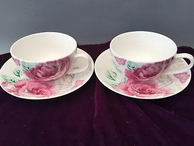 Buy Arthur Wood Rosa Two Large Cups & Saucers • 24.99£