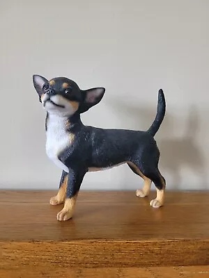 Buy The Leonardo Collection Chihuahua Dog Ornament, Black, Tan And White NEW • 9£