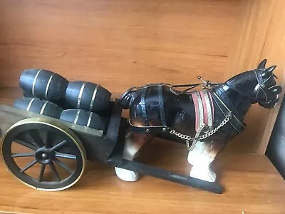 Buy HOUSE CLEARANCE Clydesdale Shire Horse Melba Ware Ceramic With Cart And Barrels • 1£