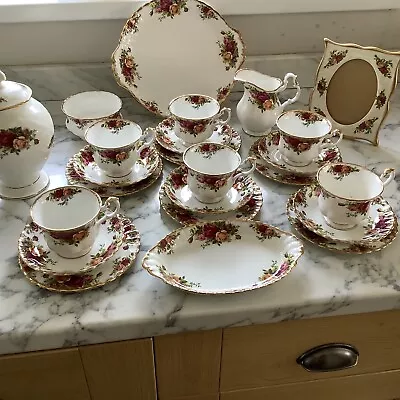 Buy Royal Albert OLD COUNTRY ROSES 24pce 1st Gr. Tea Set - Cabinet Cond. • 148£