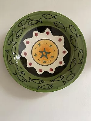 Buy Safi Moroccan Pottery Charger Fish And Stars • 35£