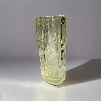 Buy Vintage Ravenhead Glass Bark Effect VASE, Whitefriars Style, Large 21 Cm High. • 14.50£