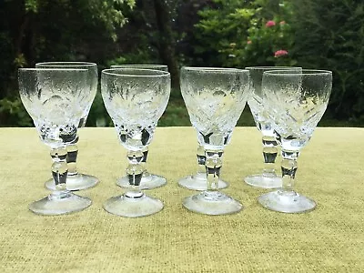 Buy Royal Brierley Crystal Cut Glass Sherry Glass Elizabeth Pattern Set Of 8 Glasses • 35£
