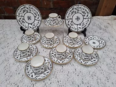 Buy 19 X Vintage Hammersley Black Bamboo Coffee Service • 40£