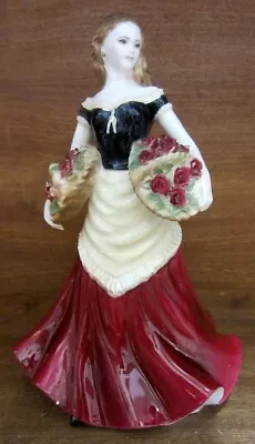 Buy Royal Worcester Street Seller Rose Bone China Lady Figurine Collectable/Rare • 125£