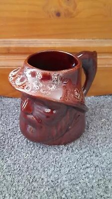 Buy Kernewek Cornwall Brown Pottery Fisherman Mug With Fish Handle Toby Jug 12 Cm • 15£