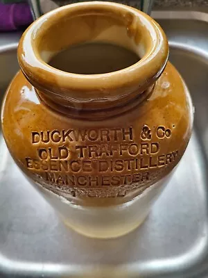 Buy 1 Gall Stoneware Jar DUCKWORTH & CO Essence Distillery Old Trafford Manchester • 150£